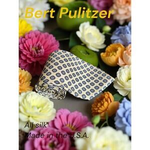 Vintage Bert Pulitzer All Silk Patterned Tie Made in USA